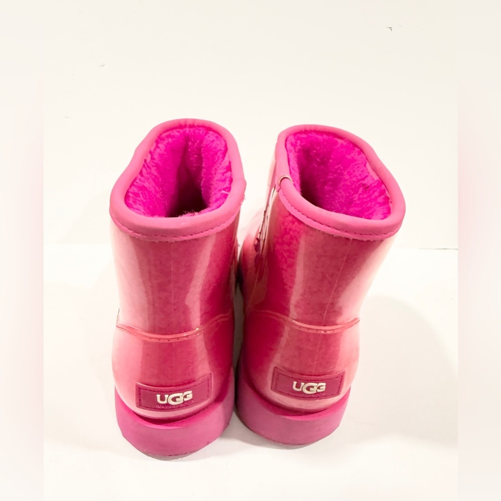 UGG Pink Clear Mini Boots Women’s 7 Waterproof Shearling Cozy Winter - Picture 5 of 14